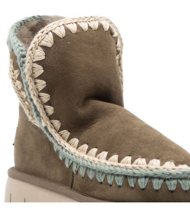 Mou Mou dames enkelboots gevoerd groen Moo Mou Dames Enkellaarzen in Groen online kopen