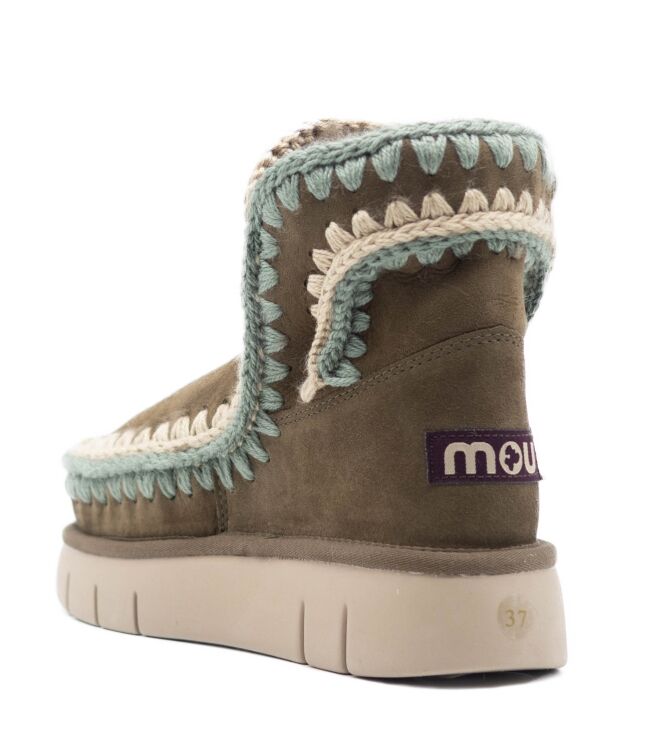 Mou Mou dames enkelboots gevoerd groen Moo Mou Dames Enkellaarzen in Groen online kopen