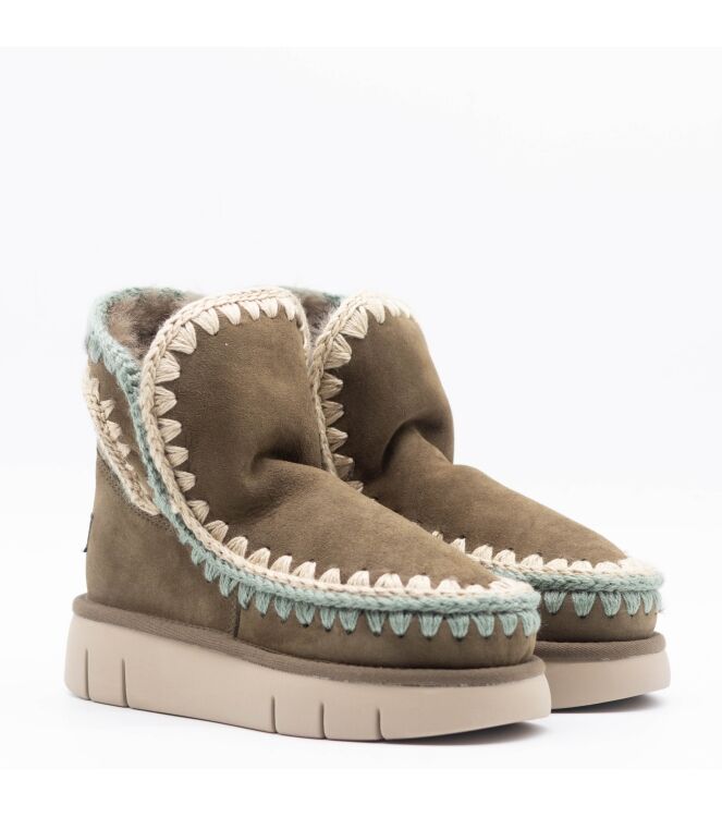 Mou Mou dames enkelboots gevoerd groen Moo Mou Dames Enkellaarzen in Groen online kopen