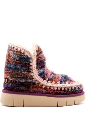 Mou dames enkelboots gevoerd multi