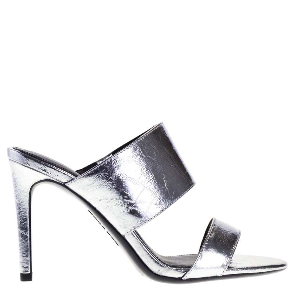 Calvin Klein High Heels Sandals Silver 