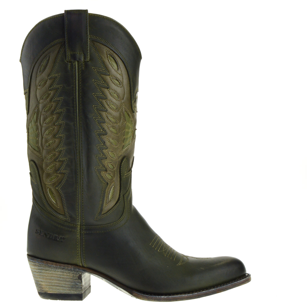 green cowboy boots womens
