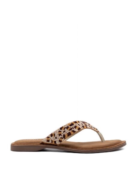 Lazamani Dames slippers rubberzolen wit