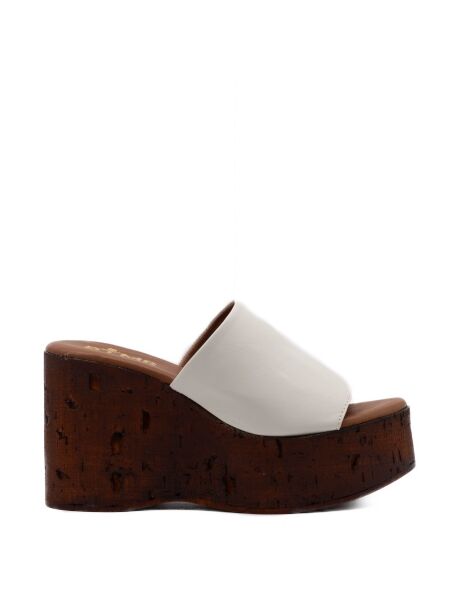 Btmr Dames muiltjes sleehakken wit