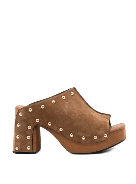 Miss olivia Dames muiltjes rubberzolen bruin