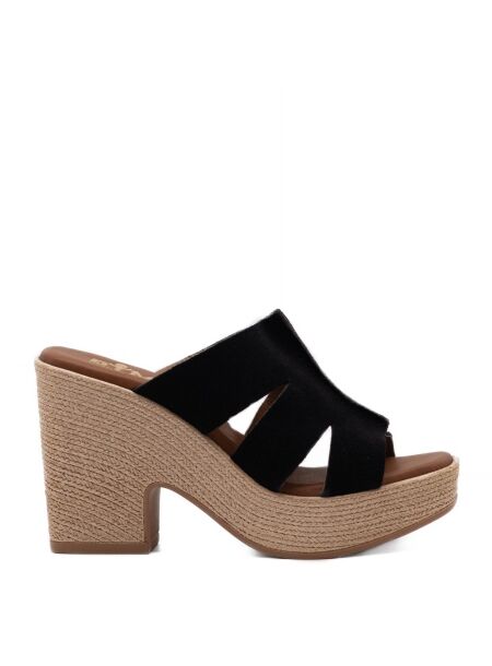 Btmr Dames klompen rubberzolen zwart