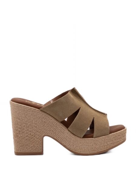 Btmr Dames klompen rubberzolen nature