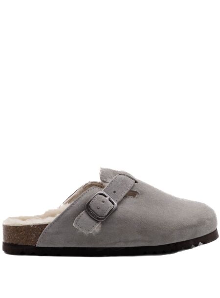 Scholl Dames klompen gevoerd grijs sued