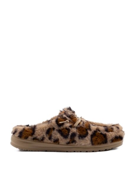 Heydude Dames klompen gevoerd leopard