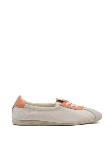 3p Dames ballerina's wit oranje