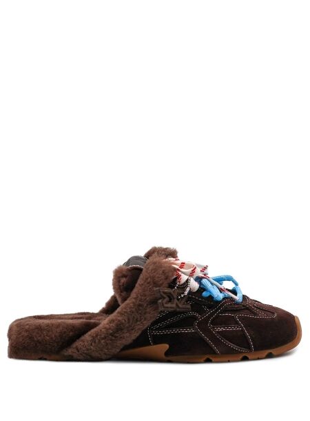 Nokwol Dames slip-ons gevoerd bruin