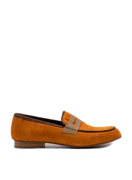 Belang Dames mocassins oranje combi