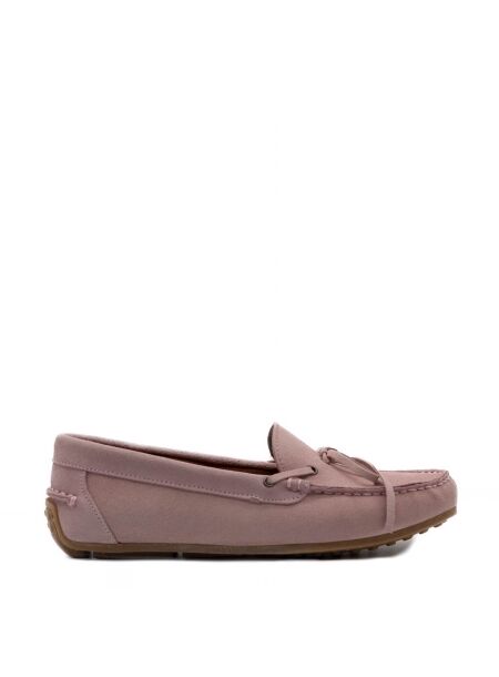 Belang Dames mocassins roze suede