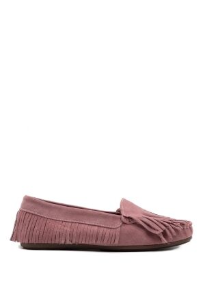 BTMR dames mocassins roze suede