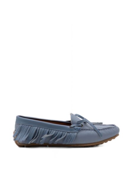 Belang Dames mocassins licht blauw