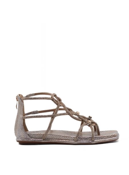 Alma en pena Dames sandalen goud taupe