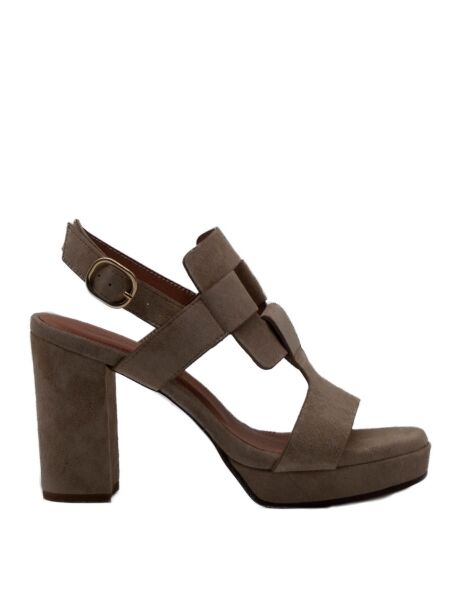 Rossano bisconti Dames sandalen op hak beige sued