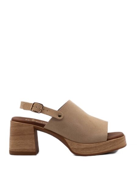 Btmr Dames sandalen plateauzolen natu