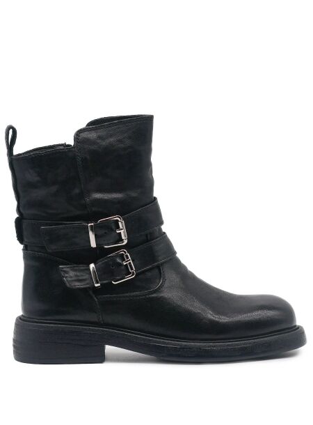 All black Dames enkellaarsjes zwart
