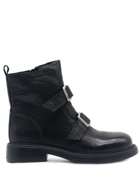 All black Dames enkellaarsjes zwart