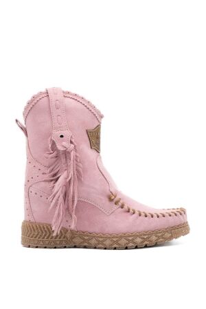 El Vaquero dames enkellaarzen sleehak roze