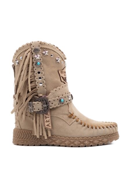 El vaquero Dames enkellaarzen slaahakken be