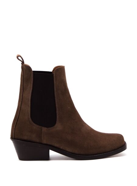 Belang Dames enkellaarsjes bruin suede