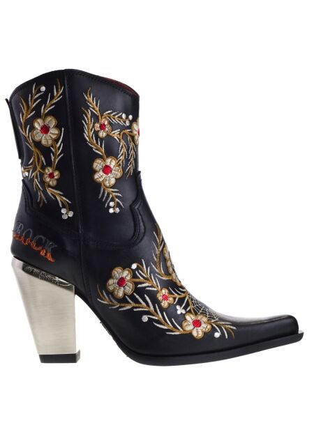 New rock Dames western boots zwart flower