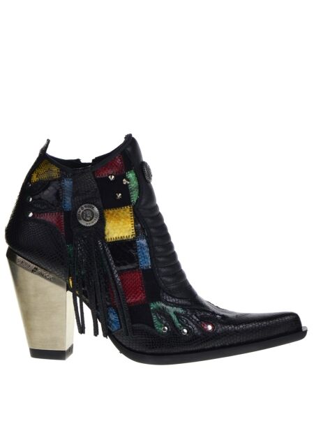 New rock Dames western boots zwart combi