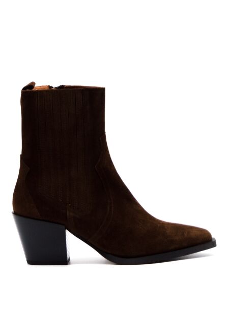 Dansi Dames enkellaarsjes bruin suede