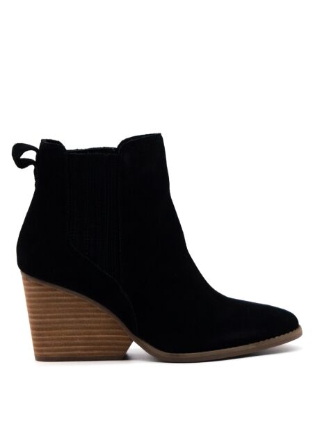 Toms Dames enkellaarsjes zwart suede