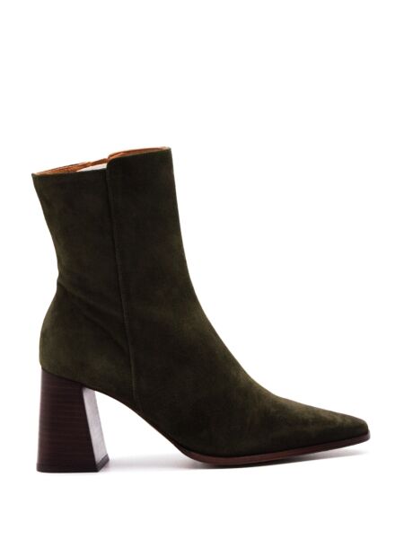 Angel alarcon Dames enkellaarsjes groen suede