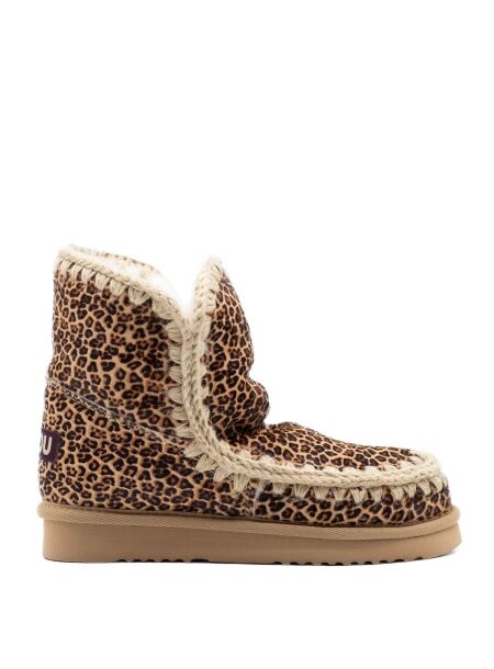 Mou Dames enkelboots gevoerd cheetah