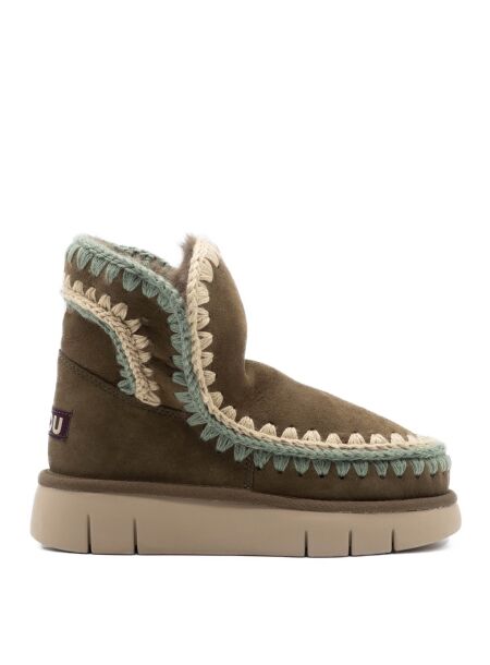 Mou Dames enkelboots gevoerd groen