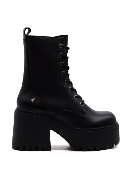 Windsor smith Dames veterboots plateau zwart