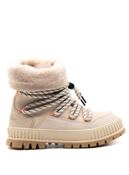 Palladium Dames veterboots gevoerd beige