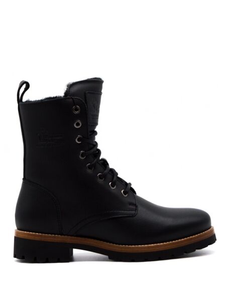 Panama jack Dames veterboots gevoerd zwart