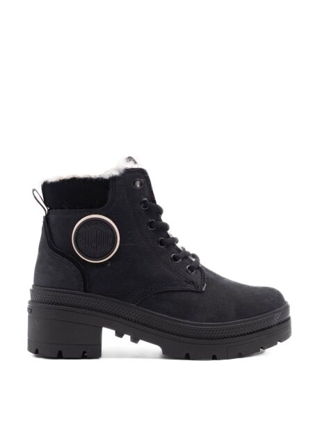 Palladium Dames veterboots gevoerd zwart