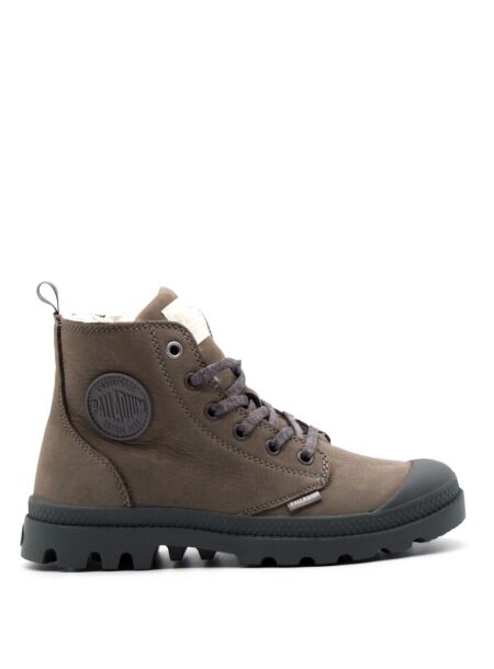 Palladium Dames veterboots gevoerd grijs