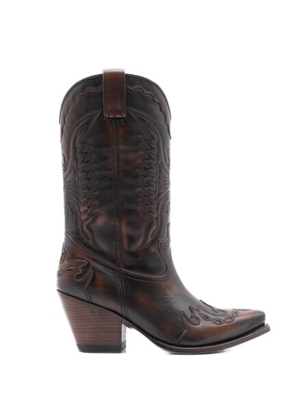 Sendra boots Dames cowboylaarzen donker bruin