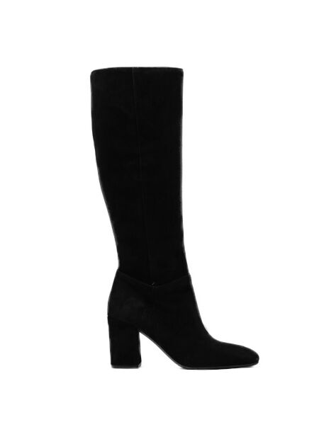 Carmens Dames laarzen op hak zwart suede