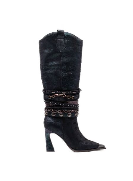 Alma en pena Dames laarzen op hak zwart