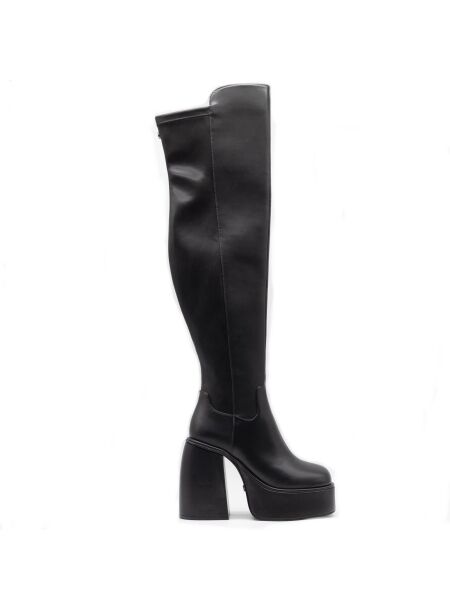 Buffalo Dames overkneelaarzen zwart