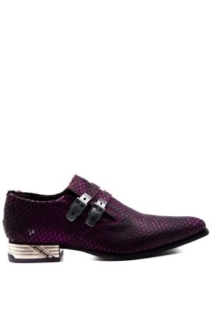 New Rock heren gespschoenen fucshia