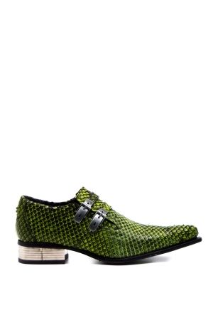 New Rock heren gespschoenen groen zwart