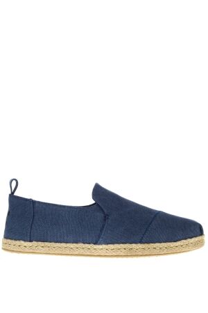 Toms heren slip-ons blauw linnen