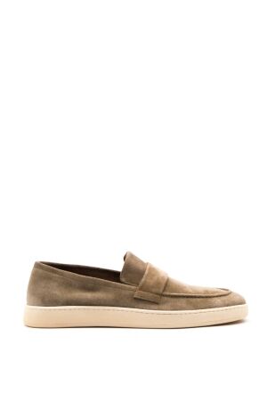 Rossano Bisconti heren mocassins grijs suede