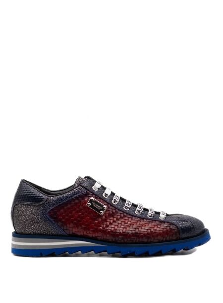 Harris Heren veterschoenen blauw rood