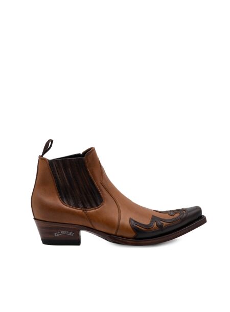 Sendra boots Heren westernboots cognac combi