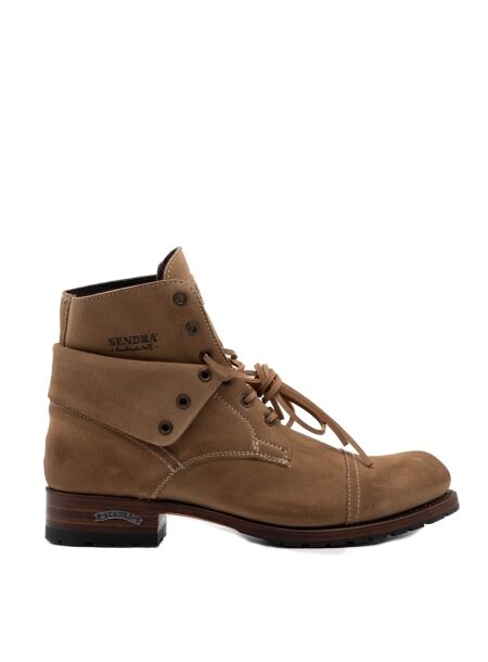 Sendra boots Heren veterschoenen beige suede